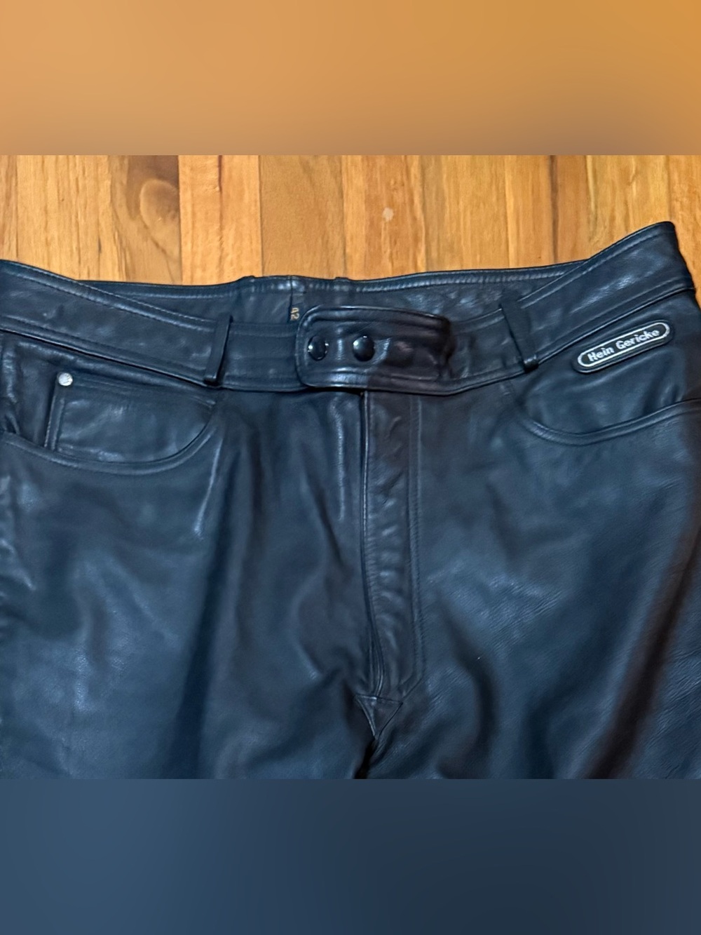 Vintage Hein Gericke Leather Motorcycle Riding Pants 40x29 40/42 Waist Read Desc